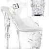 Pleaser Pole Shoes RAPTURE-808 Clear Skull Platform Heels 1 Pleaser Pole Shoes RAPTURE-808 Clear Skull Platform Heels