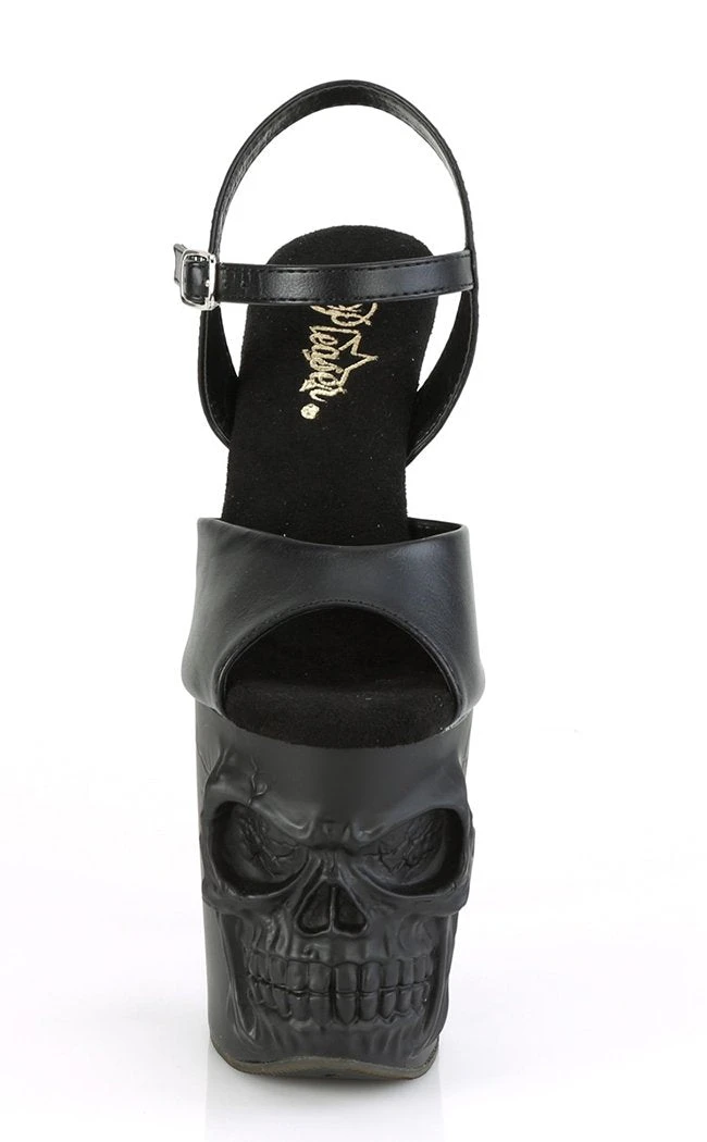 Pleaser RAPTURE-809 Black Skull Platform Heels Pole Shoes 4 Pleaser RAPTURE-809 Black Skull Platform Heels Pole Shoes