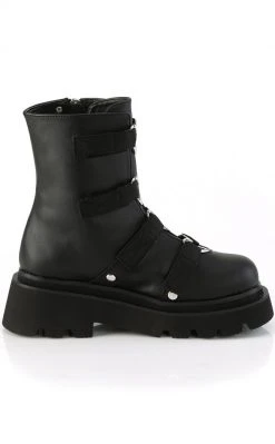 Demonia RENEGADE-50 Black Vegan Ankle Boots Shoes