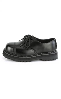 Demonia RIOT-03 Black Leather Steel Toe Oxford Shoes 9 Demonia RIOT-03 Black Leather Steel Toe Oxford Shoes