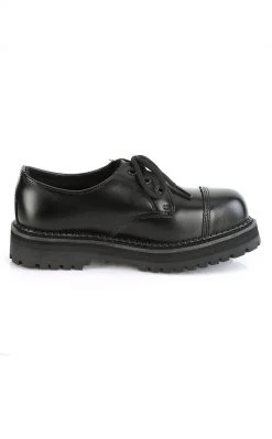 Demonia RIOT-03 Black Leather Steel Toe Oxford Shoes 11 Demonia RIOT-03 Black Leather Steel Toe Oxford Shoes