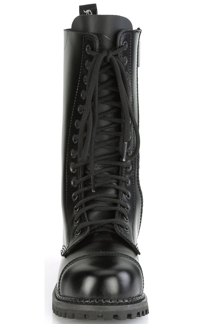Demonia RIOT-14 Black Leather Combat Boots 4 Demonia RIOT-14 Black Leather Combat Boots