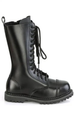 Demonia RIOT-14 Black Leather Combat Boots 11 Demonia RIOT-14 Black Leather Combat Boots