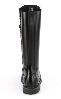 Demonia RIOT-20 Black Leather Knee High Combat Boots Shoes 10 Demonia RIOT-20 Black Leather Knee High Combat Boots Shoes