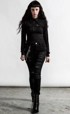 Killstar RIP Slash Jeans