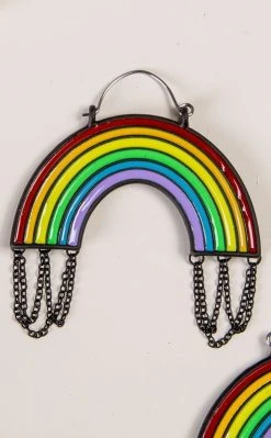 TB Rainbow Plug Hoops | Earrings Jewellery