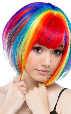 Rockstar Wigs Rainbow Rock Short Bob Wig Beauty
