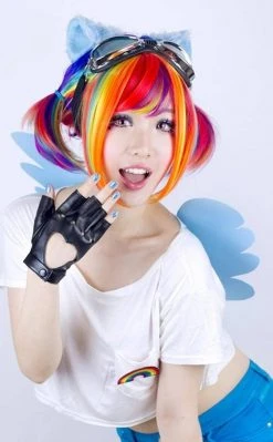 Rockstar Wigs Rainbow Rock Short Bob Wig Beauty