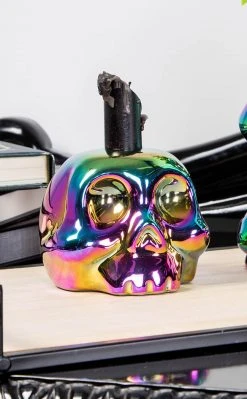 Killstar Rainbow Skulls Candle Holder Sale