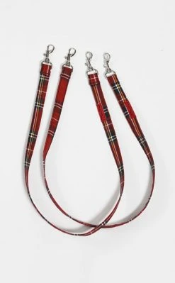 Tripp NYC Accessories Red Tartan Bondage Straps