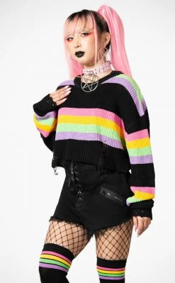 Killstar Regenboden Knit Crop Sweater