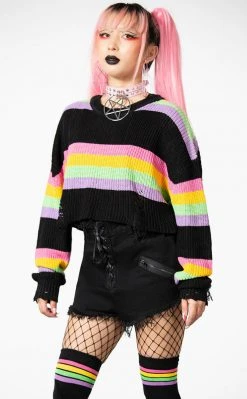 Killstar Regenboden Knit Crop Sweater