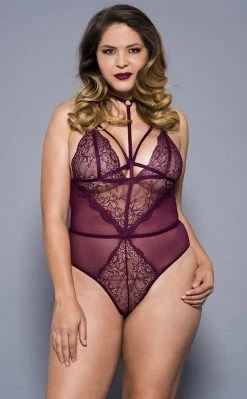 Music Legs Requiem In Lace Strappy Teddy Rose