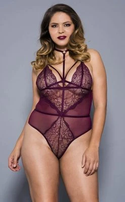 Music Legs Requiem In Lace Strappy Teddy Rose