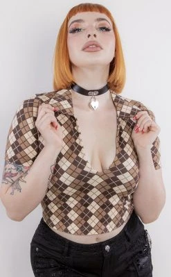 Motel Rezul Shirt | Argyle Brown