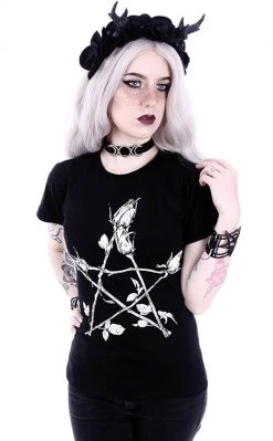 Restyle Clothing Rose Pentagram Classic T-shirt