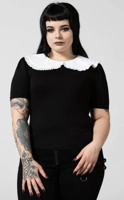 Killstar Ruby Lace Collar Top
