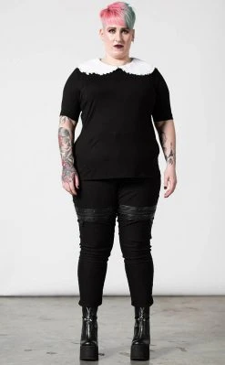 Killstar Ruby Lace Collar Top