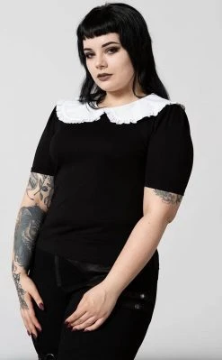 Killstar Ruby Lace Collar Top