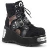 Demonia Shoes SCENE-53 Black Fishnet Platform Ankle Boots 1 Demonia Shoes SCENE-53 Black Fishnet Platform Ankle Boots
