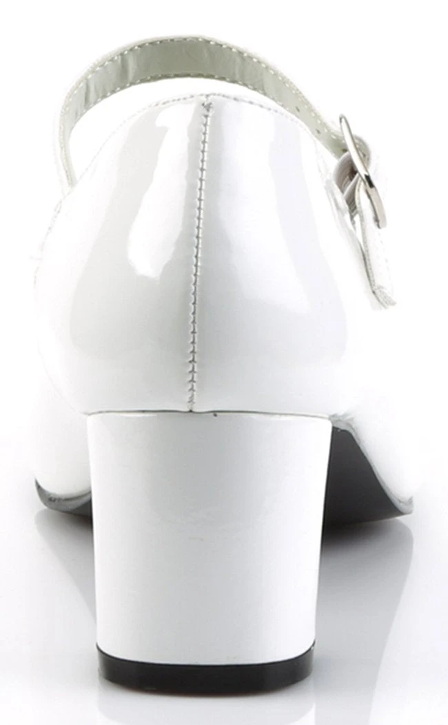 Funtasma SCHOOLGIRL-50 Wht Pat Heels (Last Pair: 10) 6 Funtasma SCHOOLGIRL-50 Wht Pat Heels (Last Pair: 10)