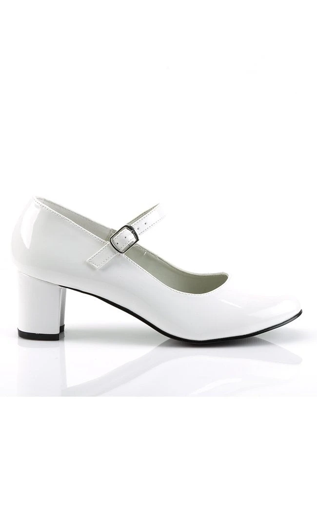 Funtasma SCHOOLGIRL-50 Wht Pat Heels (Last Pair: 10) 7 Funtasma SCHOOLGIRL-50 Wht Pat Heels (Last Pair: 10)