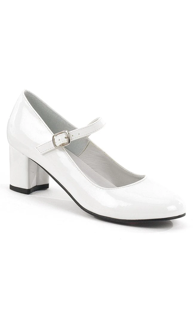 Funtasma SCHOOLGIRL-50 Wht Pat Heels (Last Pair: 10) 3 Funtasma SCHOOLGIRL-50 Wht Pat Heels (Last Pair: 10)