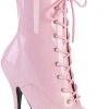 Pleaser Pole Shoes SEDUCE-1020 Baby Pink Patent Ankle Boots