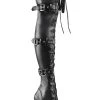 Pleaser Pole Shoes SEDUCE-3028 Black Thigh High Boots