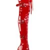 Pleaser Pole Shoes SEDUCE-3028 Red Thigh High Boots