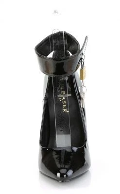 Pleaser Pole Shoes SEDUCE-432 Black Patent Lock Heels
