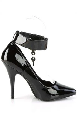 Pleaser Pole Shoes SEDUCE-432 Black Patent Lock Heels
