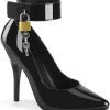 Pleaser Pole Shoes SEDUCE-432 Black Patent Lock Heels