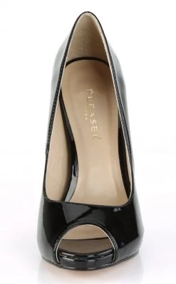 Pleaser SEXY-42 Black Patent Stiletto Heels Pole Shoes