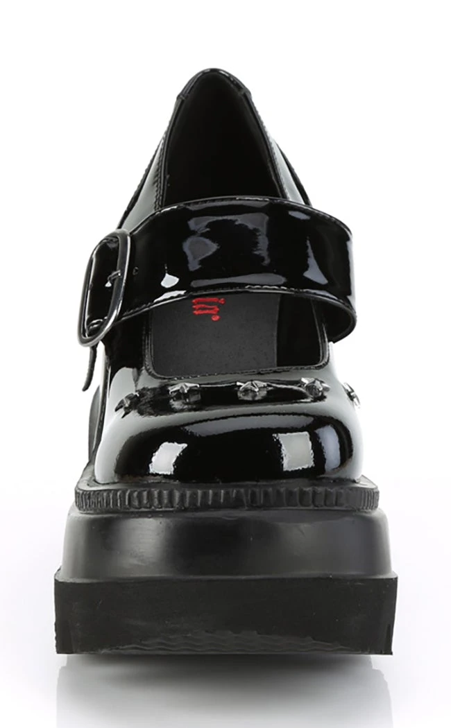 Demonia Shoes SHAKER-23 Black Patent Platform Mary Janes 4 Demonia Shoes SHAKER-23 Black Patent Platform Mary Janes