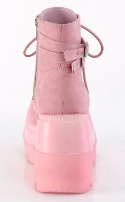 Demonia Shoes SHAKER-52 Baby Pink Faux Suede Ankle Boots 10 Demonia Shoes SHAKER-52 Baby Pink Faux Suede Ankle Boots