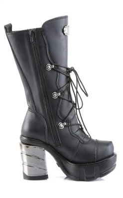Demonia SINISTER-203 Black Steampunk Boots