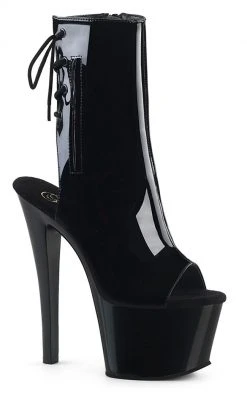 Pleaser SKY-1018 Black Patent Boots