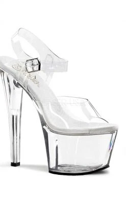 Pleaser Pole Shoes SKY-308 Clear Heels