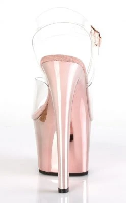 Pleaser Pole Shoes SKY-308 Rose Gold Chrome Heels