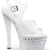 Pleaser Pole Shoes SKY-308CROSS Frost Heels