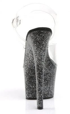 Pleaser SKY-308MG Clear/Black Heels Pole Shoes