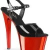 Pleaser SKY-309 Red Chrome Heels Pole Shoes