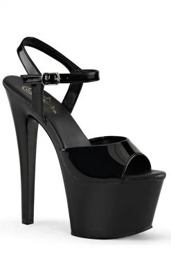Pleaser SKY-309VL Black Patent Heels