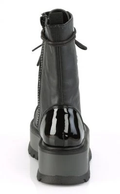 Demonia Shoes SLACKER-150 Black Vegan Leather Platform Boots 10 Demonia Shoes SLACKER-150 Black Vegan Leather Platform Boots