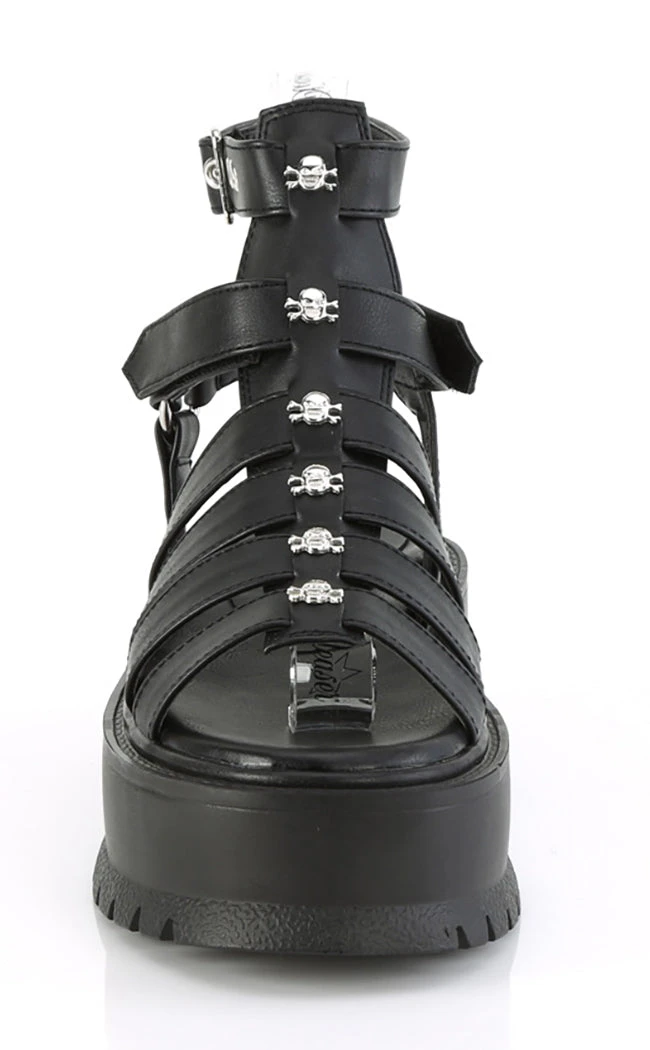 Demonia SLACKER-18 Black Matte Gladiator Sandals Shoes 4 Demonia SLACKER-18 Black Matte Gladiator Sandals Shoes