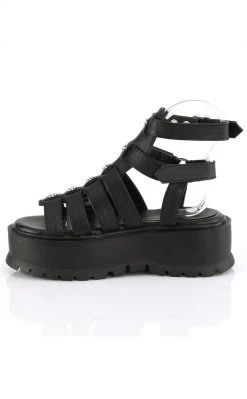 Demonia SLACKER-18 Black Matte Gladiator Sandals Shoes 9 Demonia SLACKER-18 Black Matte Gladiator Sandals Shoes