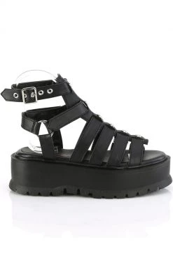 Demonia SLACKER-18 Black Matte Gladiator Sandals Shoes 11 Demonia SLACKER-18 Black Matte Gladiator Sandals Shoes