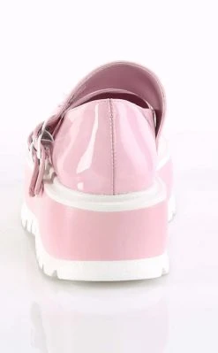 Demonia SLACKER-25 Baby Pink Holo Mary Janes Shoes