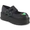 Demonia SLACKER-25 Black Matte Mary Janes